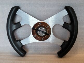 Steering wheel wood & black w/adaptor